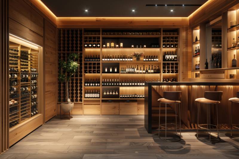 Société experte pour l'aménagement d'une cave à vin haut de gamme pour un hôtel proche de Bordeaux dans le département de la Gironde