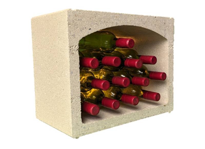 casier a vin pierre naturelle 12 bouteilles de vin